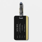孤児の黒い"IP"の荷物のラベル制限しました ラゲッジタグ (裏面縦)