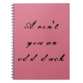 孤児の黒いarentからのFelixの引用文異様なduc ノートブック (正面)