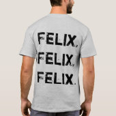 孤児の黒いFelixの引用文のTシャツ Tシャツ (裏面)