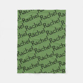 孤児の黒からのレイチェル、キャラクターの名前の繰り返しの軽打 フリースブランケット (正面)