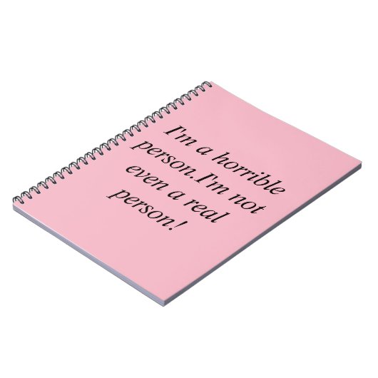 孤児の黒く恐ろしい人からのアリソンの引用文 ノートブック (左側)