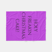 孤児の黒く神聖なクリスマスのケーキからの引用文 フリースブランケット (正面(横))