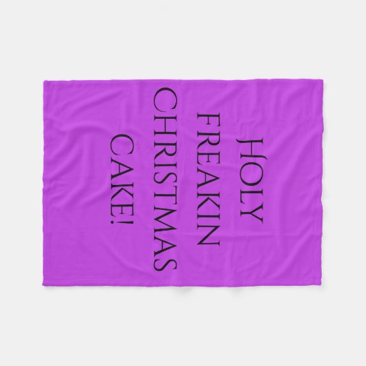 孤児の黒く神聖なクリスマスのケーキからの引用文 フリースブランケット (正面(横))