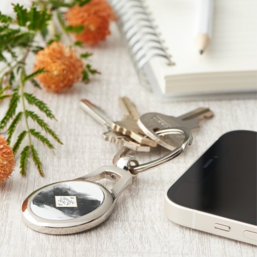 孤児の黒く黒い水彩画 キーホルダー (側面)