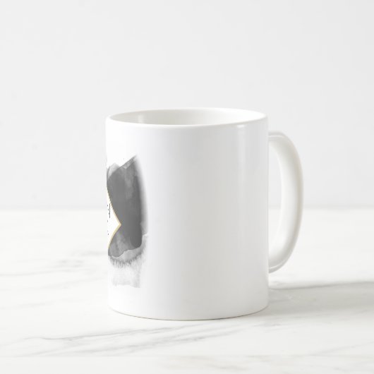 孤児の黒く黒い水彩画 コーヒーマグカップ (正面右)