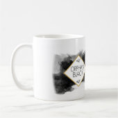 孤児の黒く黒い水彩画 コーヒーマグカップ (左)