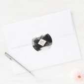 孤児の黒く黒い水彩画 ラウンドシール (封筒)