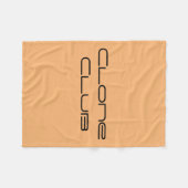 孤児の黒く、幾何学的なフォントからのクラブをクローンとして作って下さい フリースブランケット (正面(横))