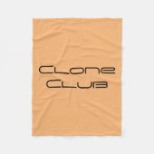 孤児の黒く、幾何学的なフォントからのクラブをクローンとして作って下さい フリースブランケット (正面)