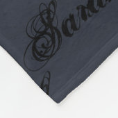 孤児の黒く、素朴な原稿パターンからのサラ フリースブランケット (角)