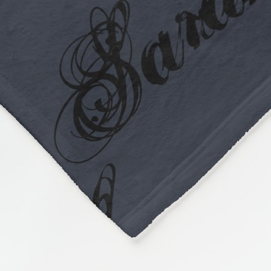 孤児の黒く、素朴な原稿パターンからのサラ フリースブランケット (角)