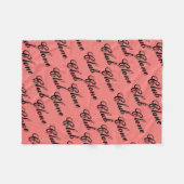 孤児の黒く、素朴な原稿、パターンからのクラブをクローンとして作って下さい フリースブランケット (正面(横))