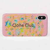 孤児の黒の抽象芸術の星からのクローンクラブ Case-Mate iPhoneケース (裏面(横))