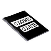 孤児の黒|のクローンクラブタイポグラフィ ノートブック (右側)