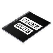 孤児の黒|のクローンクラブタイポグラフィ ノートブック (左側)