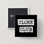 孤児の黒|のクローンクラブタイポグラフィ 缶バッジ (正面&裏面)