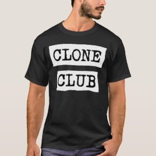 孤児の黒 のクローンクラブタイポグラフィ Tシャツ
