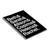 孤児の黒|のHelveticaデザイン ノートブック (右側)