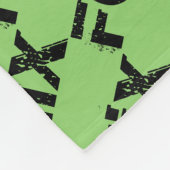 孤児の黒、ゴシック体、繰り返しのpattからのFelix フリースブランケット (角)