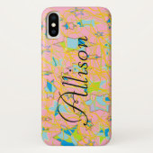 孤児の黒、抽象的なw/starsのcalligからのアリソン Case-Mate iPhoneケース (裏面)