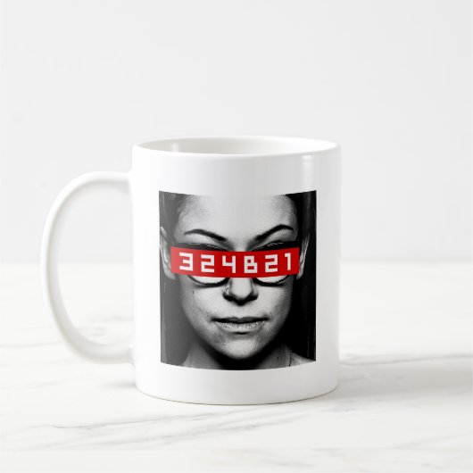 孤児の黒| Cosima -ラベル数 コーヒーマグカップ (左)