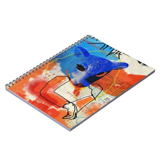 孤児の黒| MK -ヒツジのマスクのシルエット ノートブック (左側)