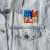 孤児の黒| MK -ヒツジのマスクのシルエット 缶バッジ (インサイチュ)