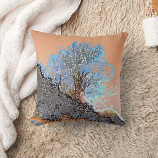 孤山の木 クッション (ブランケット)