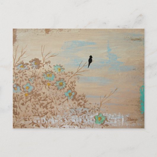 孤独からオリジナル絵画の ポストカード (正面)