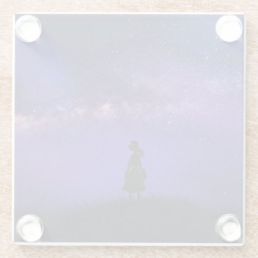 孤独と星空の夜 ガラスコースター (裏面)