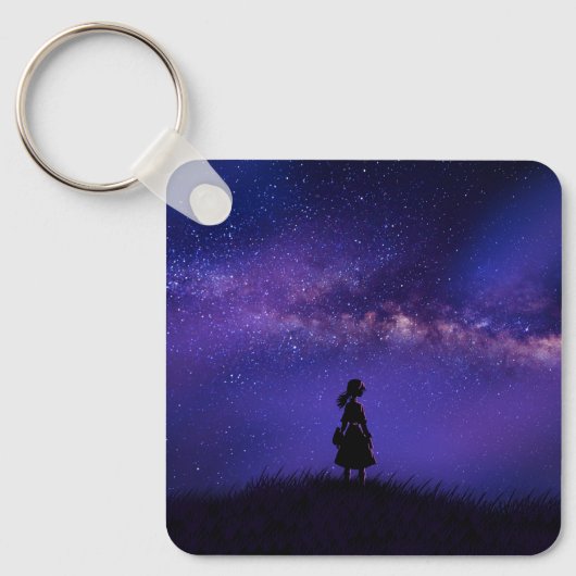 孤独と星空の夜 キーホルダー (正面)