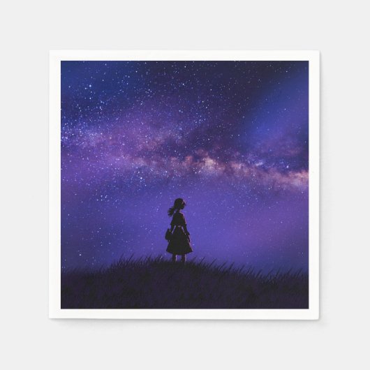 孤独と星空の夜 スタンダードカクテルナプキン (正面)