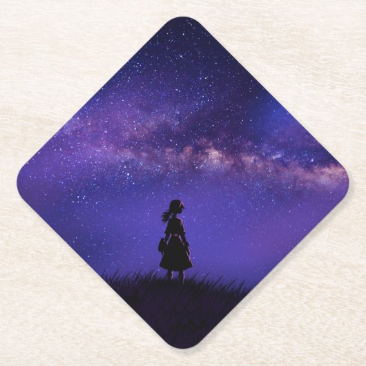 孤独と星空の夜 ペーパーコースター (正面)