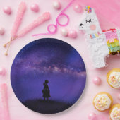 孤独と星空の夜 ペーパープレート (パーティー)