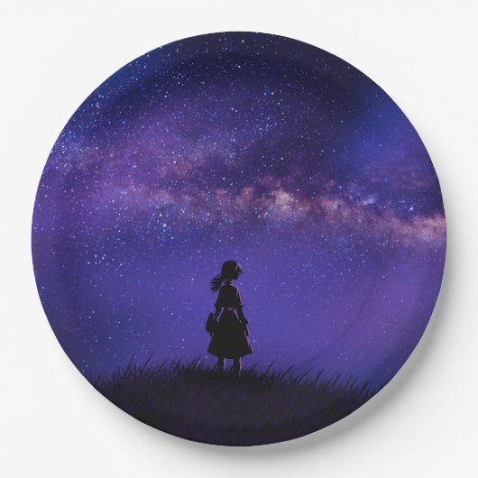 孤独と星空の夜 ペーパープレート (正面)