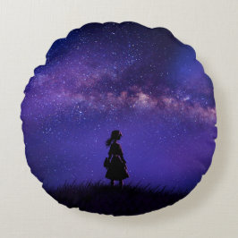 孤独と星空の夜 ラウンドクッション