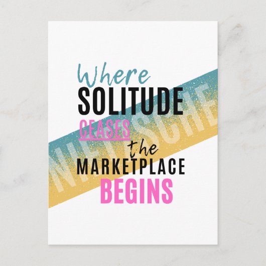 孤独と群集イントロヴェールニーチェ引用文 ポストカード (正面)