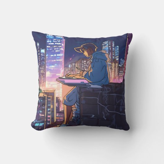 孤独なアニメガール クッション (正面)