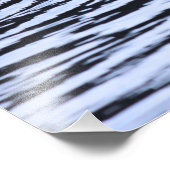 孤独なアヒル野生生物湖の水の波紋の写真 フォトプリント            (角)