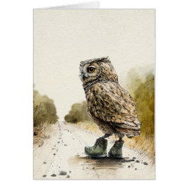 孤独なウォーキングのグリーティングカード