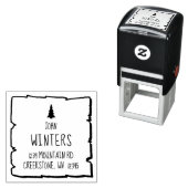 孤独なウッドランドパインツリー差出人住所 セルフインキングスタンプ (インサイチュ)