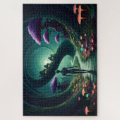 孤独なエイリアンはエイリアン園を通って道を歩く ジグソーパズル (縦)