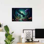 孤独なエイリアンはエイリアン園を通って道を歩く ポスター (ホームオフィス)