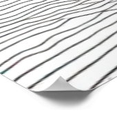 孤独なエレガンス：ラインアートのミニマルな木 ポスター (角)