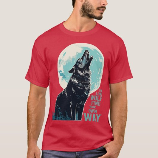 孤独なオオカミ Tシャツ (正面)