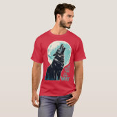 孤独なオオカミ Tシャツ (正面フル)