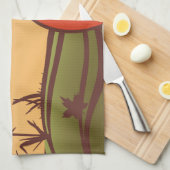 孤独なカボチャのフィールドの一つ。紅葉秋。 キッチンタオル (四つ折り)