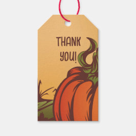 孤独なカボチャのフィールドの一つ。紅葉秋。 ギフトタグ