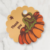 孤独なカボチャのフィールドの一つ。紅葉秋。 フェイバータグ (正面)