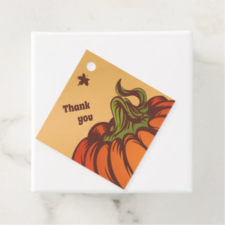 孤独なカボチャのフィールドの一つ。紅葉秋。 フェイバータグ